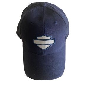 Harley Davidson Motorcycles Hat Cap Off White Embroidered Script Adjustable